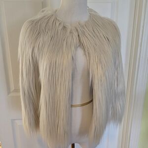 Elie Tahari Cream Teddy Jacket